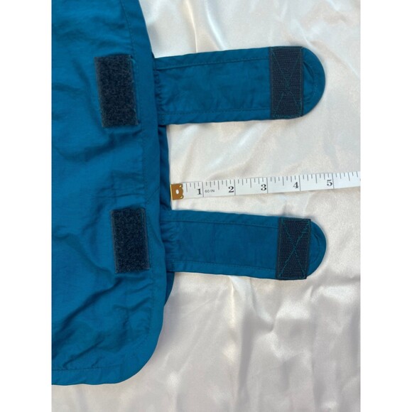 Tora Co Ltd Blue Vest Zipper Kangaroo Pouch Side Kook and Loop Closure Japan - Picture 3 of 12